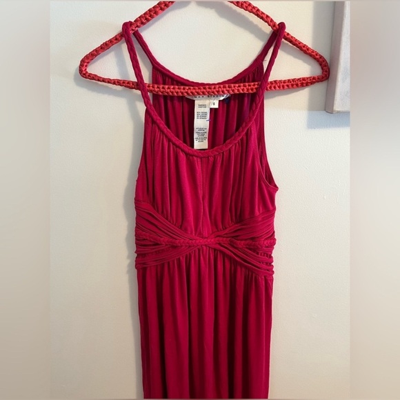 NWOT Max studio Pleated Red Maxi Dress- small - Picture 2 of 5